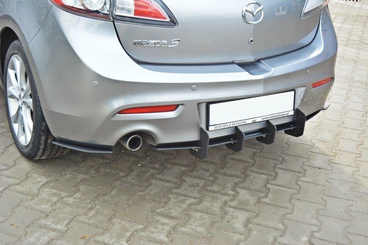 Difusor trasero y splitters laterales traseros para Mazda 3 Mk2 Sport