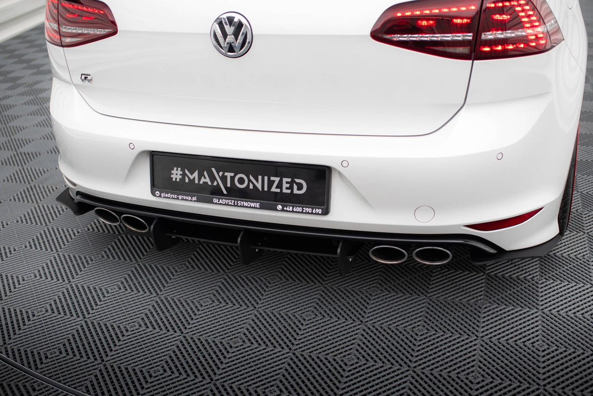 Difusor trasero y splitters laterales traseros para Volkswagen Golf Mk7 R Hatchback