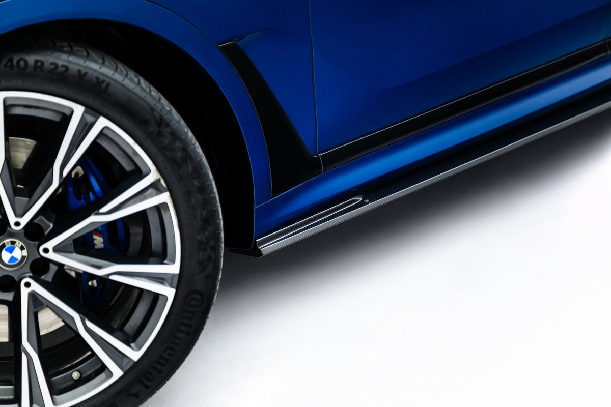 Taloneras de fibra de carbono prepreg para BMW X7 M-Pack G07