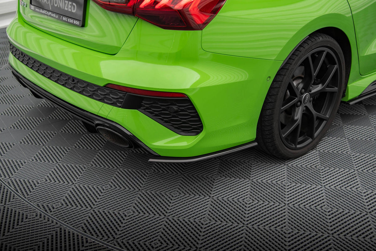 Splitters laterales traseros de fibra de carbono prepreg para Audi RS3 Sedan 8Y