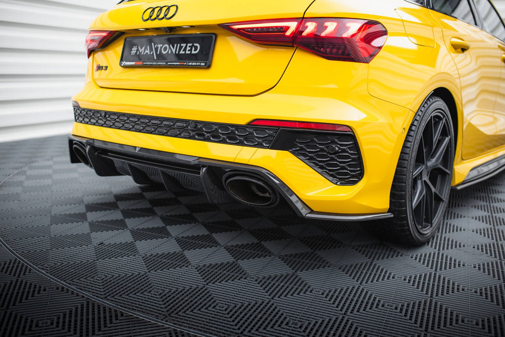 Splitters laterales traseros de fibra de carbono prepreg para Audi RS3 Sportback 8Y