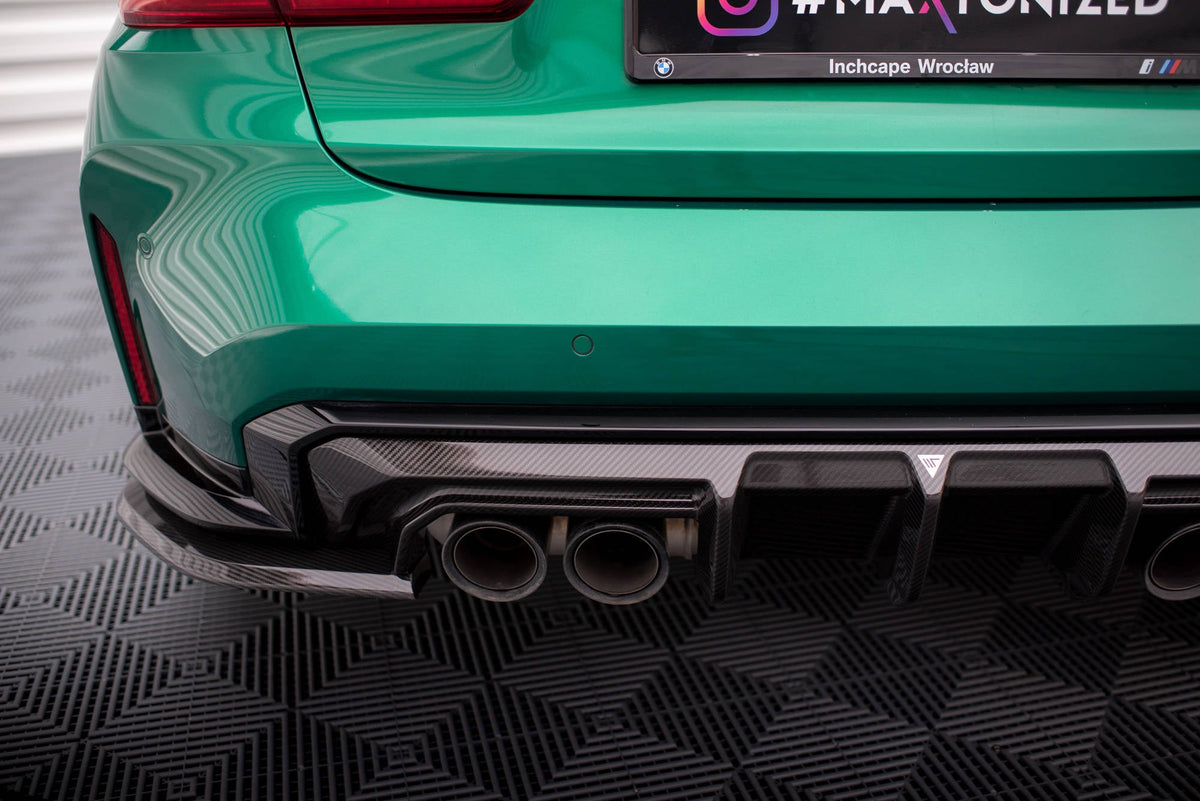 Splitters laterales traseros de fibra de carbono prepreg para BMW M3 Sedan / Touring G80 / G81