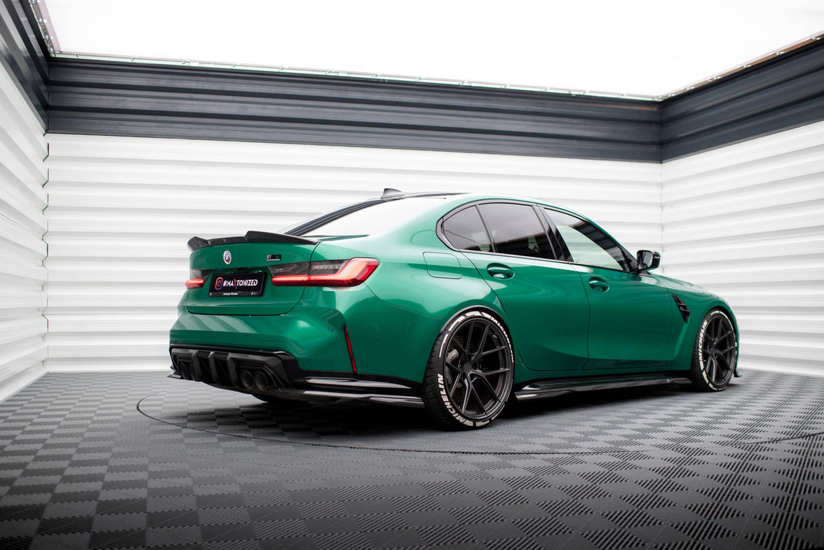 Splitters laterales traseros de fibra de carbono prepreg para BMW M3 Sedan / Touring G80 / G81