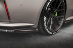 Splitters laterales traseros de fibra de carbono prepreg para BMW M4 G82 / G82 Facelift