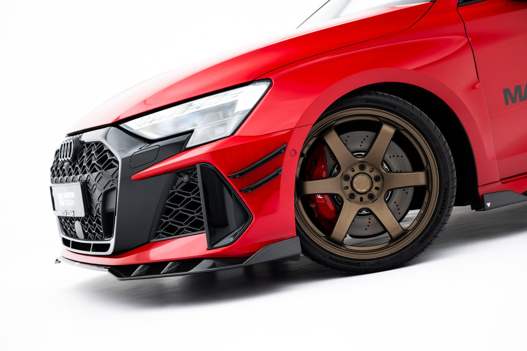 Kit de splitters de fibra de carbono prepreg para Audi RS3 Sedan 8Y Facelift