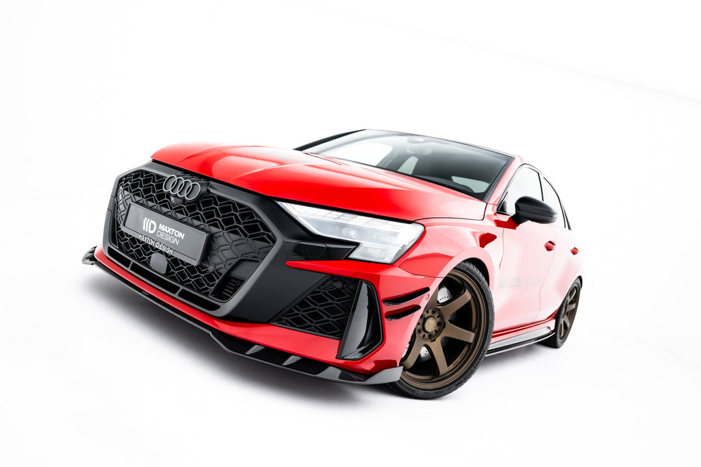 Kit de splitters de fibra de carbono prepreg para Audi RS3 Sedan 8Y Facelift