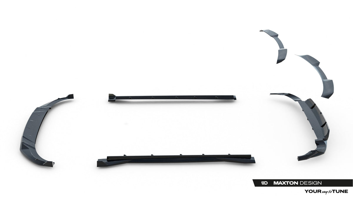 Kit de splitters de fibra de carbono prepreg para Audi RSQ8 Mk1 Facelift