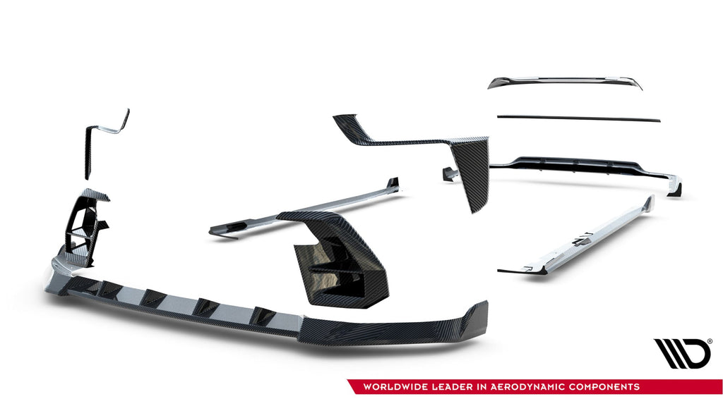 Kit de splitters de fibra de carbono prepreg V.2 para BMW X7 M-Pack G07 Facelift