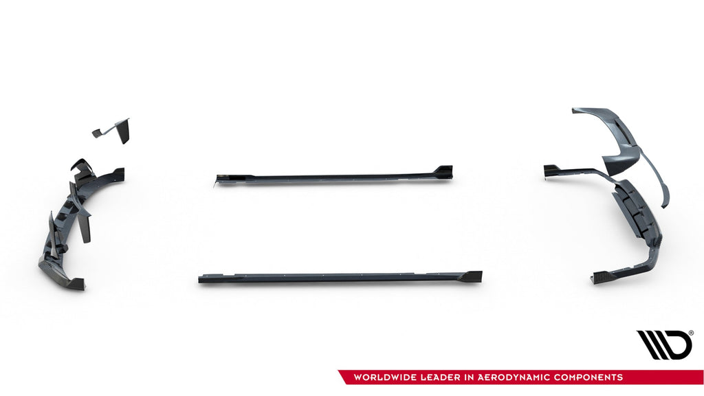 Kit de splitters de fibra de carbono prepreg V.2 para BMW X7 M-Pack G07 Facelift