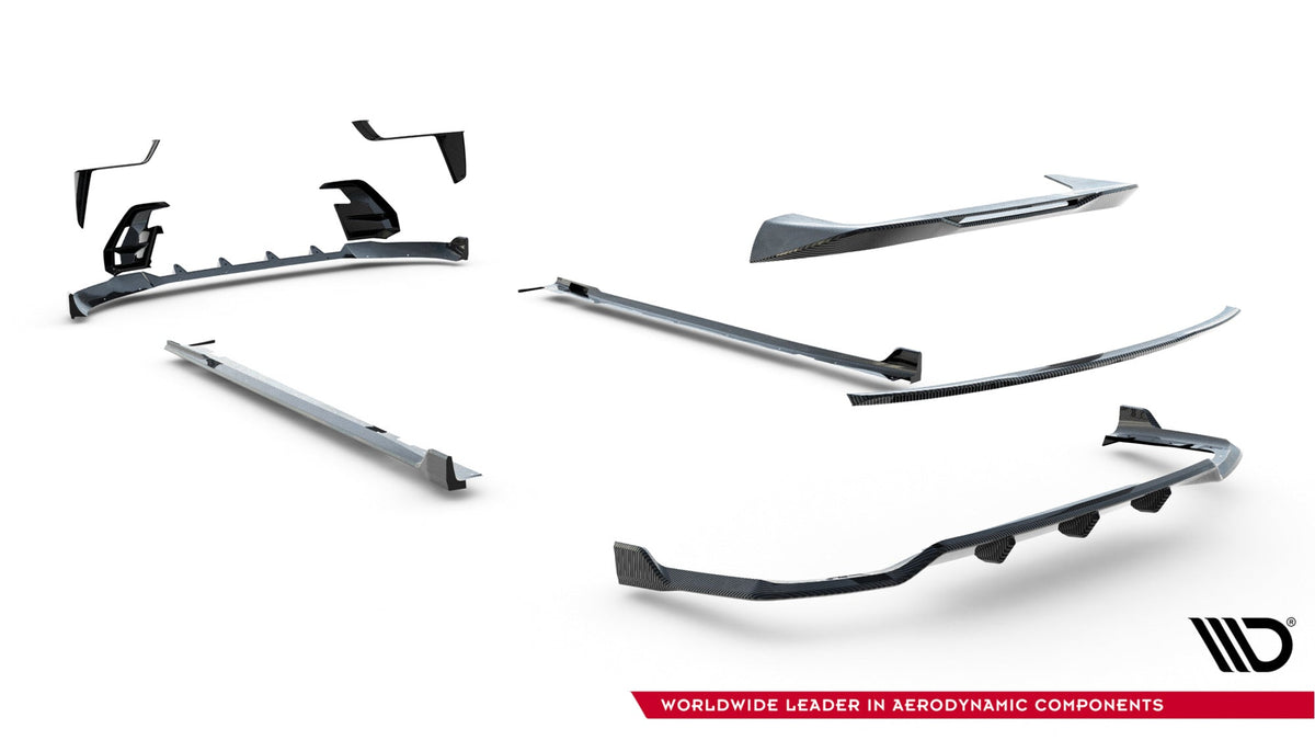 Kit de splitters de fibra de carbono prepreg V.2 para BMW X7 M-Pack G07 Facelift