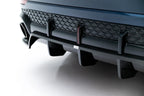 Splitter trasero de fibra de carbono prepreg (con barras verticales) para Audi RSQ8 Mk1 Facelift