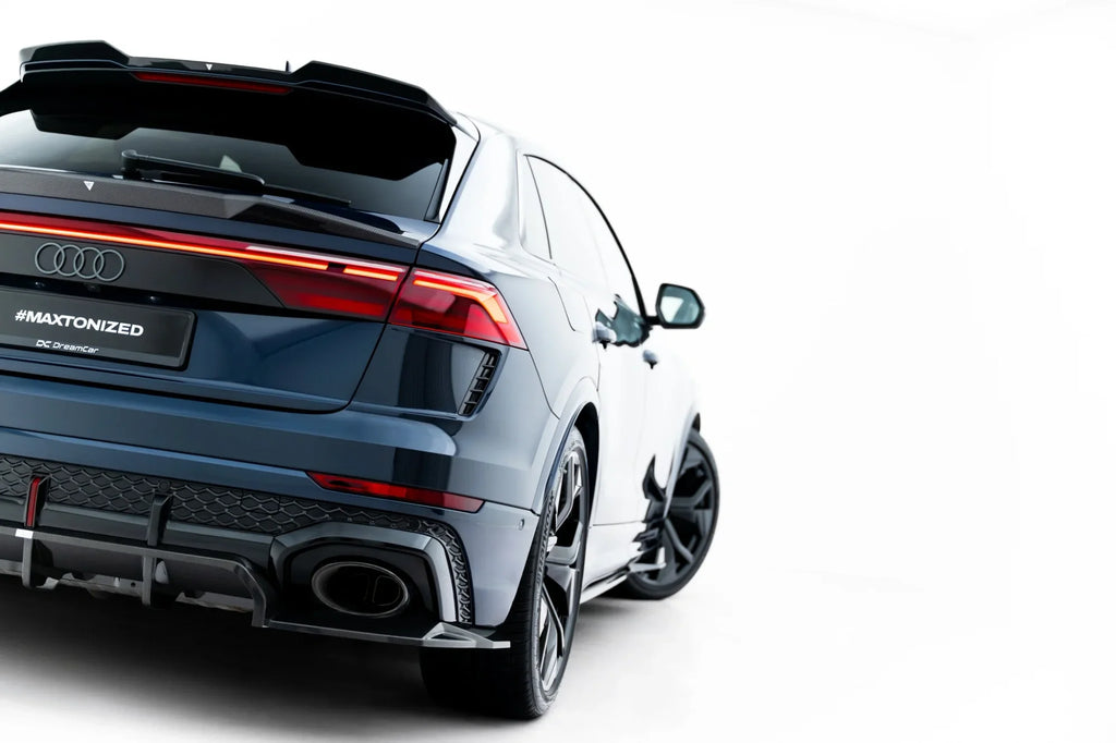 Splitter trasero de fibra de carbono prepreg (con barras verticales) para Audi RSQ8 Mk1 Facelift