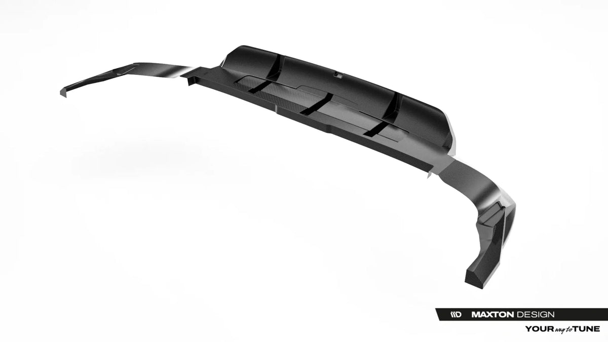 Splitter trasero de fibra de carbono prepreg (con barras verticales) para Audi RSQ8 Mk1 Facelift