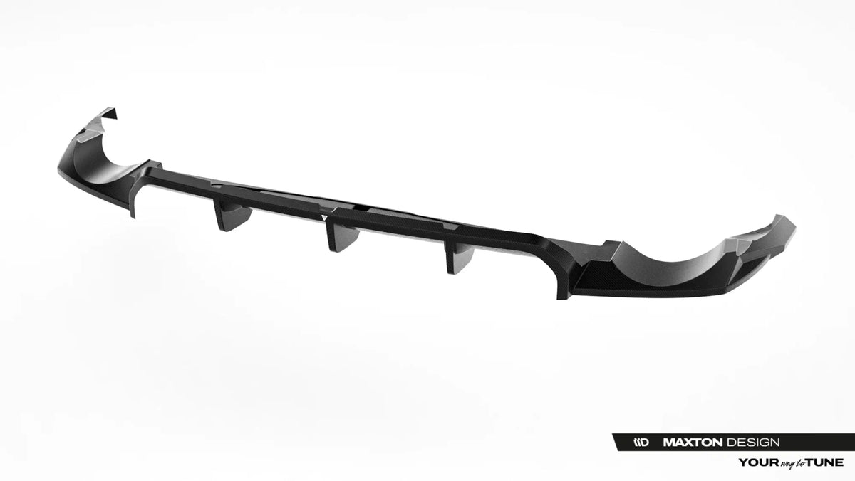 Splitter trasero de fibra de carbono prepreg (con barras verticales) para Audi RSQ8 Mk1 Facelift