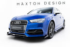Splitter delantero Street Pro + flaps para Audi S3 / A3 S-Line Sedan 8V