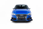 Splitter delantero Street Pro + flaps para Audi S3 / A3 S-Line Sedan 8V