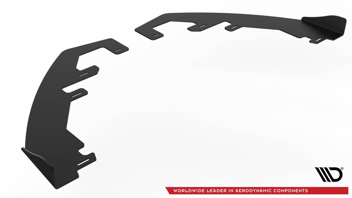 Splitter delantero Street Pro + flaps para Ford Fiesta Mk8 ST / ST-Line