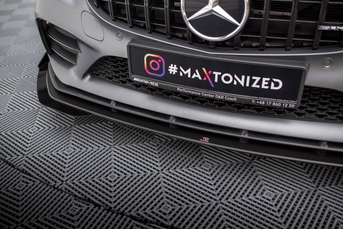 Splitter delantero Street Pro + flaps para Mercedes-AMG C43 Coupe / Cabrio C205 Facelift / A205 Facelift