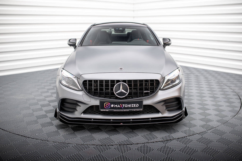 Splitter delantero Street Pro + flaps para Mercedes-AMG C43 Coupe / Cabrio C205 Facelift / A205 Facelift