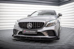 Splitter delantero Street Pro + flaps para Mercedes-AMG C43 Coupe / Cabrio C205 Facelift / A205 Facelift