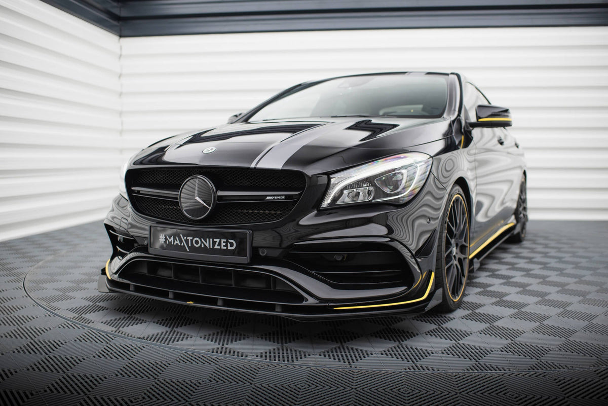 Splitter delantero Street Pro + flaps para Mercedes-AMG CLA 45 Aero C117 Facelift