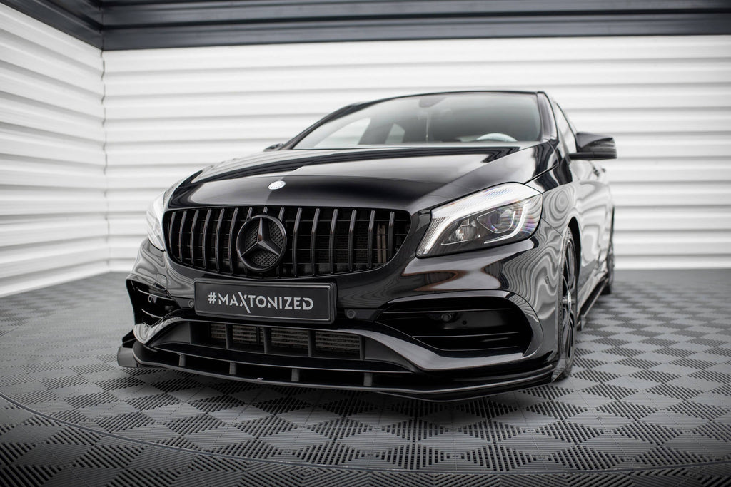 Splitter delantero Street Pro + flaps para Mercedes-Benz A AMG-Line W176 Facelift