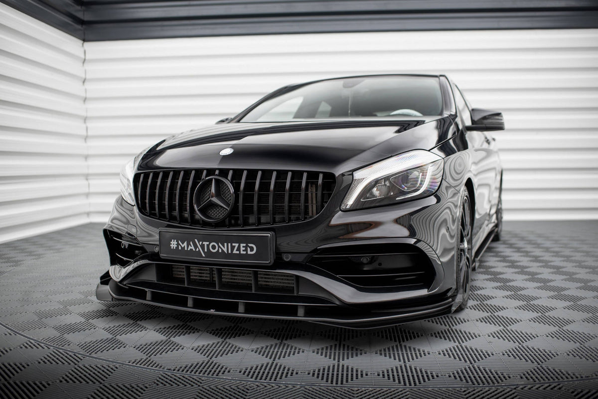 Splitter delantero Street Pro + flaps para Mercedes-Benz A AMG-Line W176 Facelift