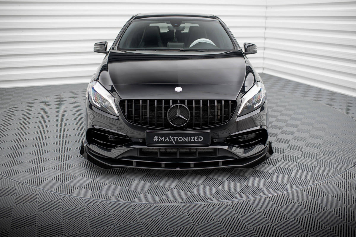 Splitter delantero Street Pro + flaps para Mercedes-Benz A AMG-Line W176 Facelift