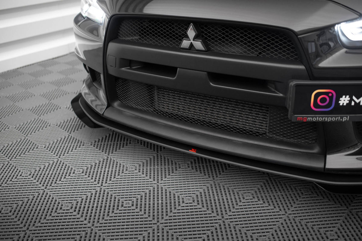 Splitter delantero Street Pro + flaps para Mitsubishi Lancer EVO X