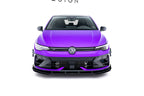 Splitter delantero Street Pro + flaps para Volkswagen Golf R Hatchback Mk8 Facelift