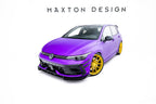 Splitter delantero Street Pro + flaps para Volkswagen Golf R Hatchback Mk8 Facelift
