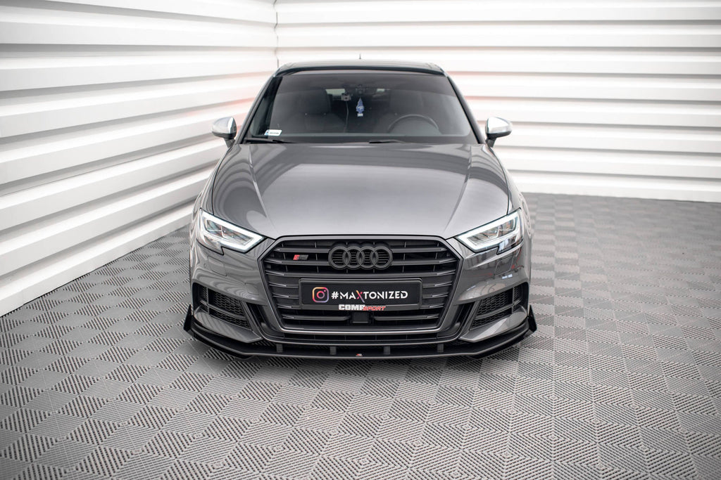 Splitter delantero Street Pro V.1 + flaps para Audi S3 / A3 S-Line Sportback 8V Facelift