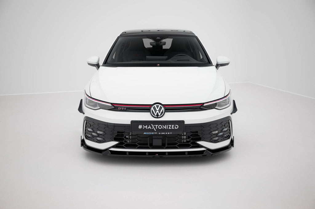 Splitter delantero V.2 + flaps para Volkswagen Golf GTI / GTE / R-Line Mk8 Facelift