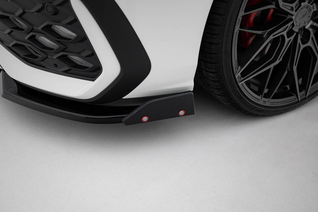 Splitter delantero V.2 + flaps para Volkswagen Golf GTI / GTE / R-Line Mk8 Facelift