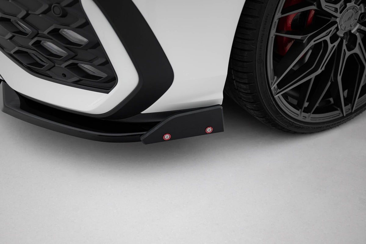 Splitter delantero V.2 + flaps para Volkswagen Golf GTI / GTE / R-Line Mk8 Facelift