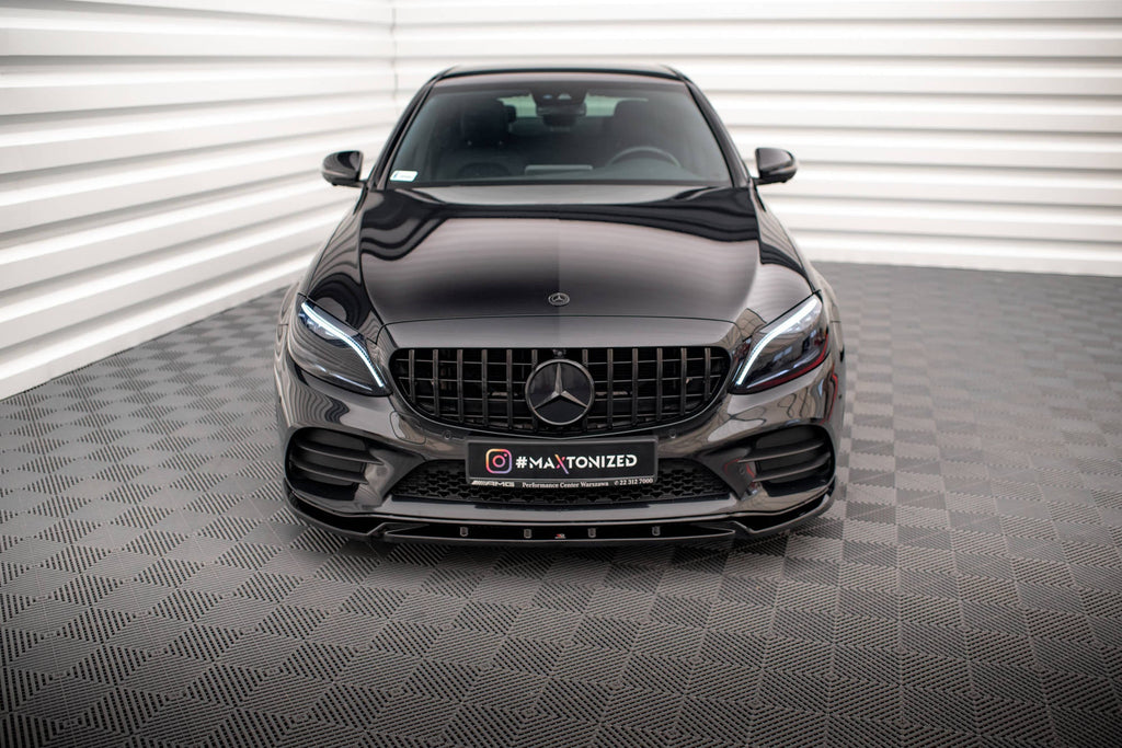 Splitter delantero V.2 para Mercedes-Benz C AMG Line Sedan / Coupe / Estate W205 / C205 / S205 Facelift