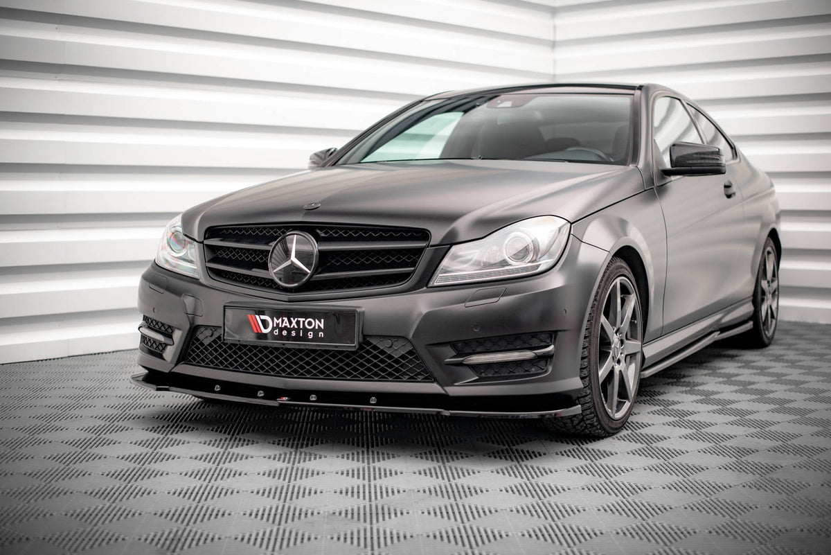 Splitter delantero V.2 para Mercedes-Benz C Coupe / Sedan / Estate AMG-Line C204 / W204 Facelift / S204 Facelift