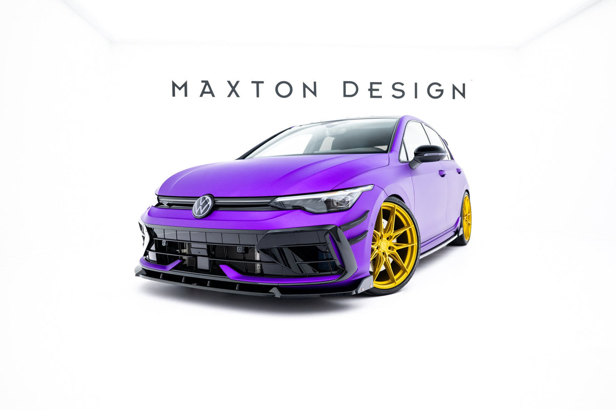 Splitter delantero V.3 + flaps para Volkswagen Golf R Hatchback / Variant Mk8 Facelift