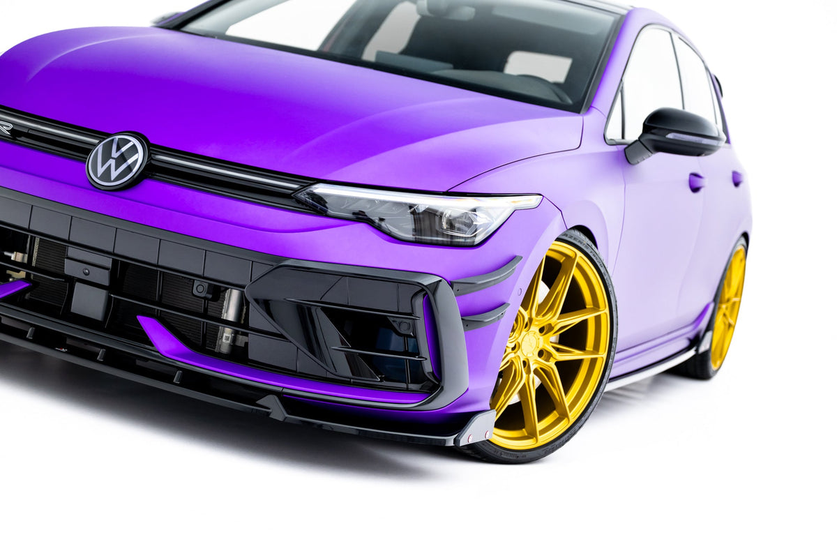 Splitter delantero V.3 + flaps para Volkswagen Golf R Hatchback / Variant Mk8 Facelift