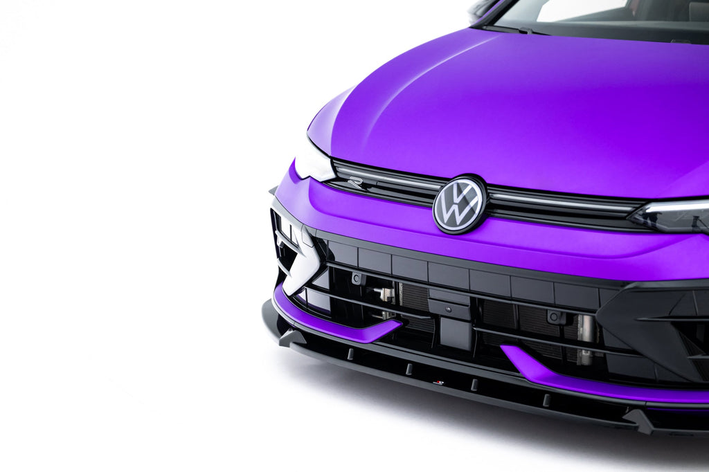 Splitter delantero V.3 + flaps para Volkswagen Golf R Hatchback / Variant Mk8 Facelift