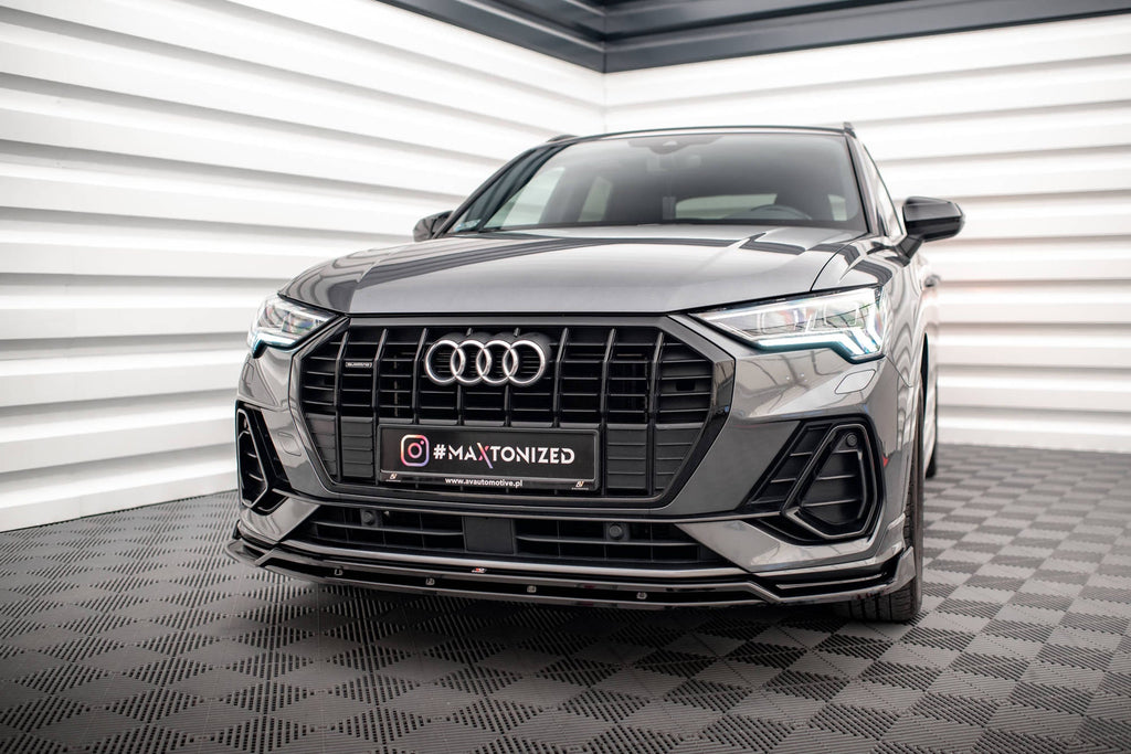 Splitter delantero V.4 para Audi Q3 Sportback / SUV S-Line F3