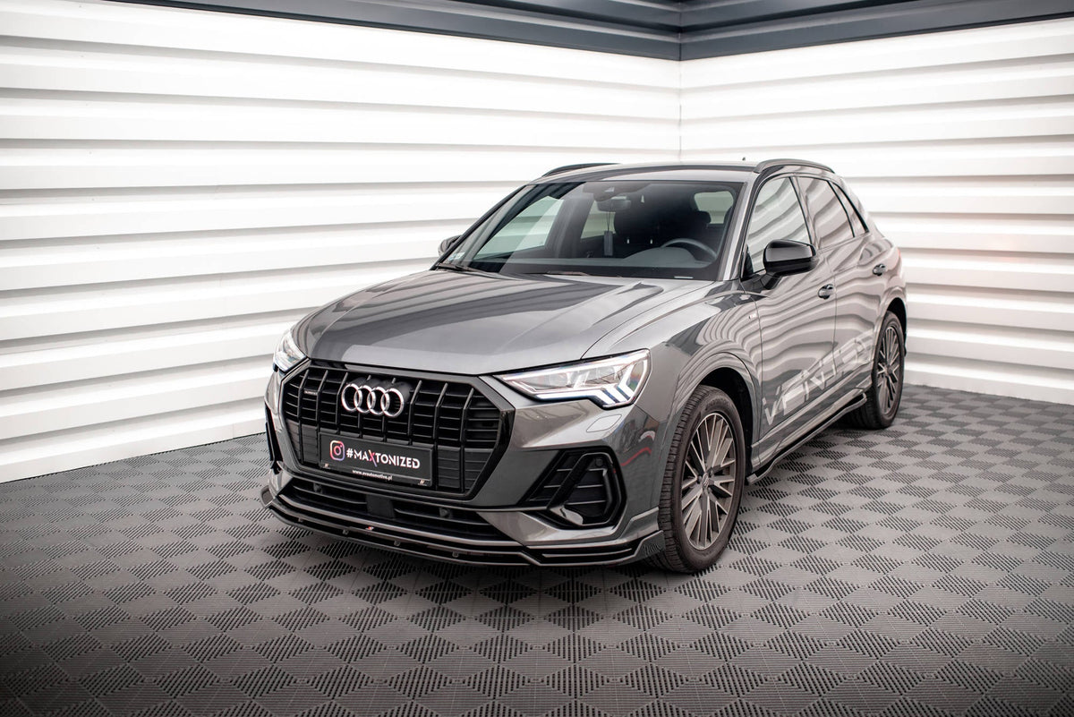 Splitter delantero V.4 para Audi Q3 Sportback / SUV S-Line F3