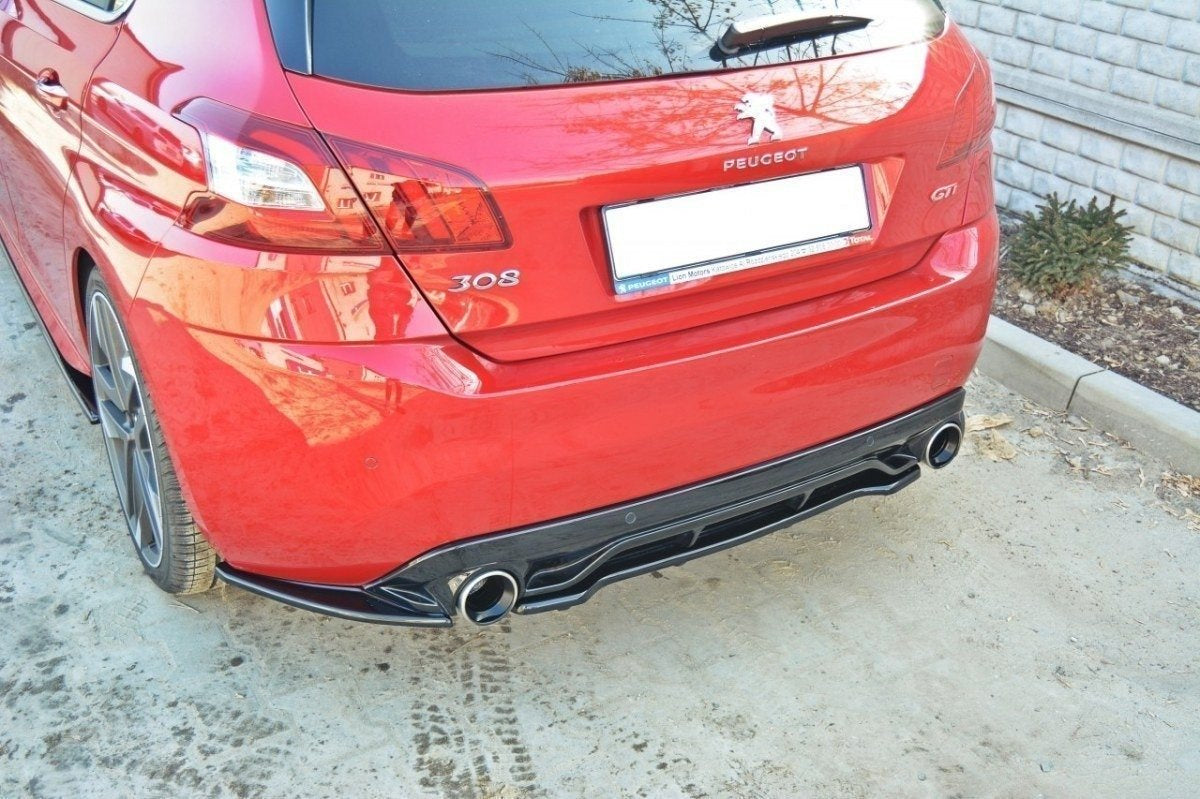 Splitter trasero para Peugeot 308 Mk2 GTI (with vertical bars)