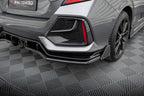Splitter trasero V.1 (con barras verticales) + flaps para Honda Civic Sport Mk 10 Facelift
