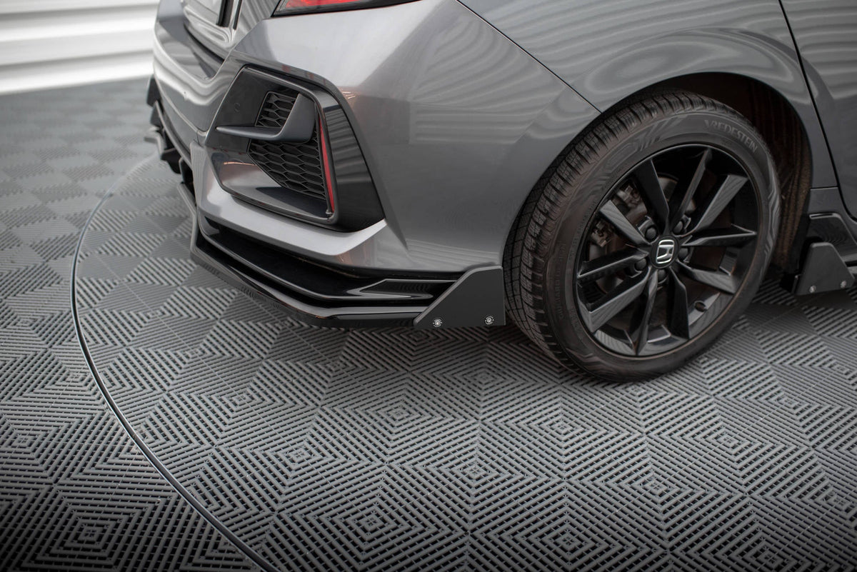 Splitter trasero V.1 (con barras verticales) + flaps para Honda Civic Sport Mk 10 Facelift