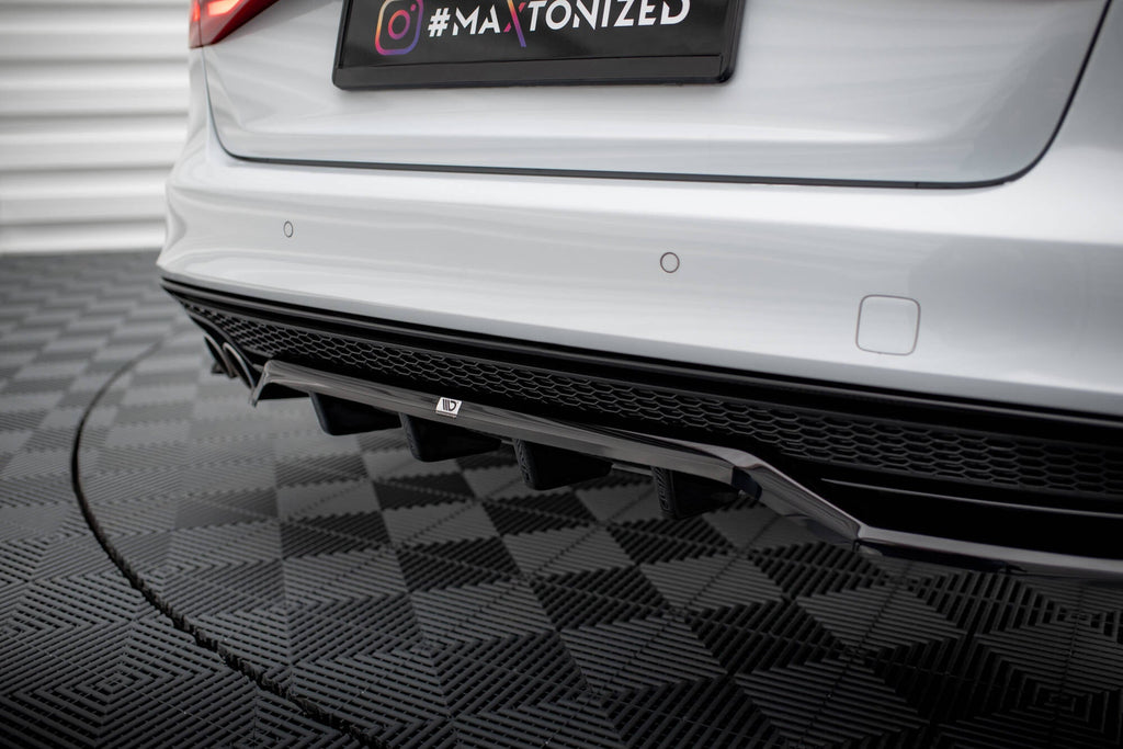 Splitter trasero (con barras verticales) para Audi A4 Competition B8 Facelift