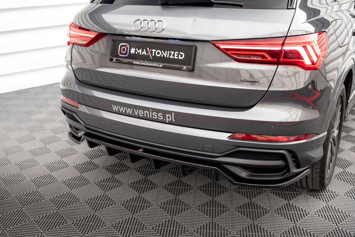 Splitter trasero (con barras verticales) para Audi Q3 S-Line SUV F3