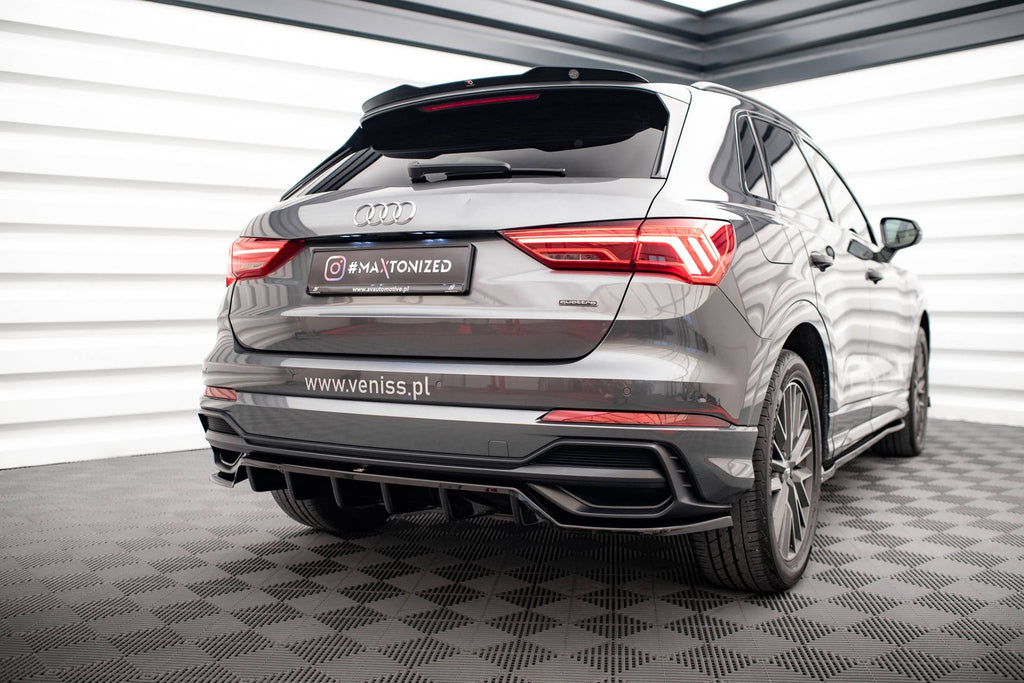 Splitter trasero (con barras verticales) para Audi Q3 S-Line SUV F3