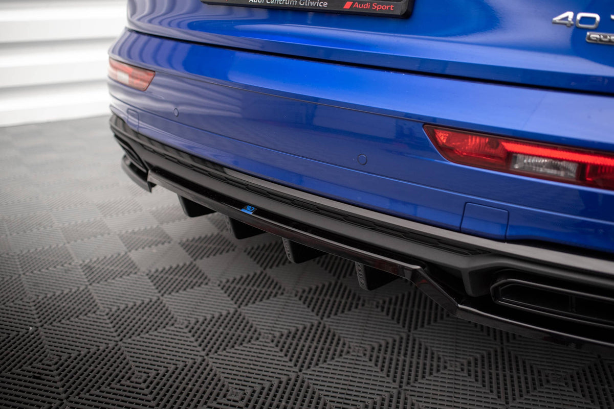 Splitter trasero (con barras verticales) para Audi Q5 S-Line SUV Mk2 Facelift