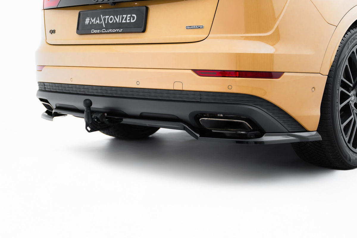 Splitter trasero (con barras verticales) para Audi Q8 Mk1 Facelift